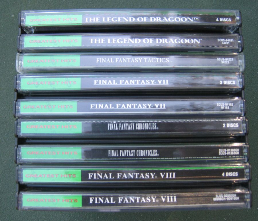 Final Fantasy VII VIII Chronicles Tactics Legend of Dragoon 