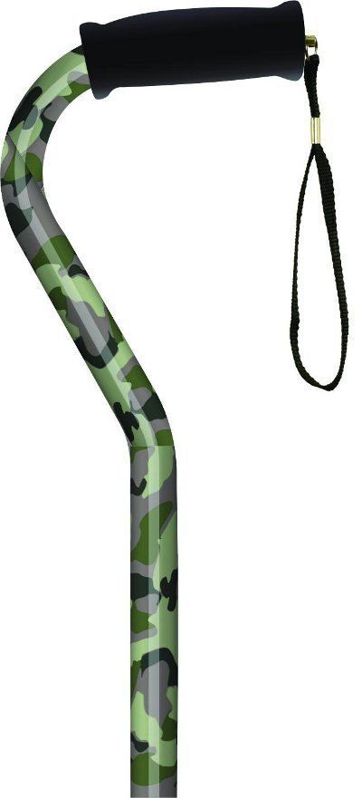 Camouflage Camo Offset Handle Aluminum Lightweight Cane