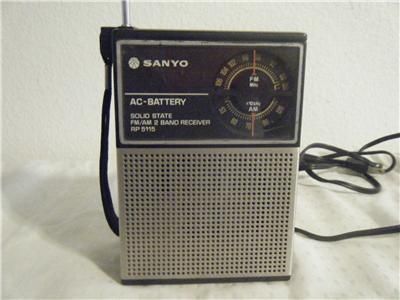 vintage 70 s sanyo radio ac battery solid state fm am