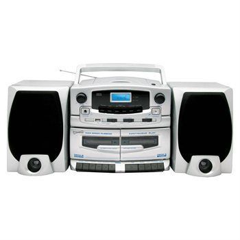 Supersonic Am FM Double Cassette  CD Player with USB Input SC 2020U 