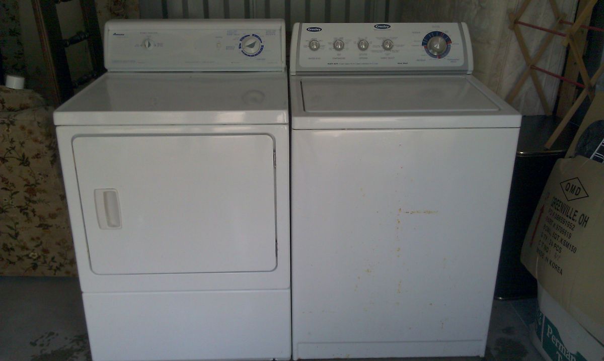 Washer Dryer Set Crosley Washer Amana Electric Dryer White Warranty 