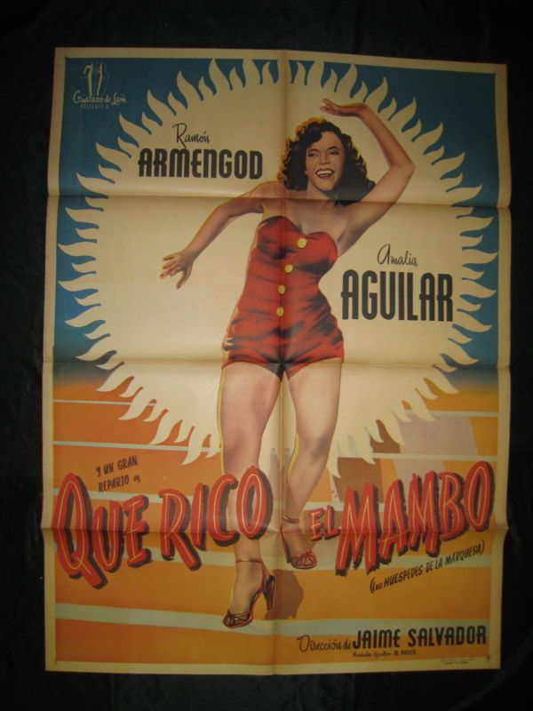 Amalia Aguilar Que Rico El Mambo Mexican Poster 1951