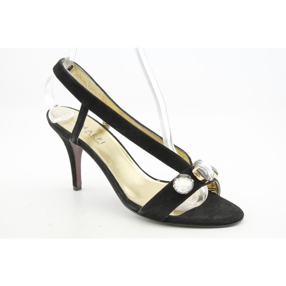 Amalfi by Rangoni Letizia Womens Size 6 5 Black Regular Suede Strappy 