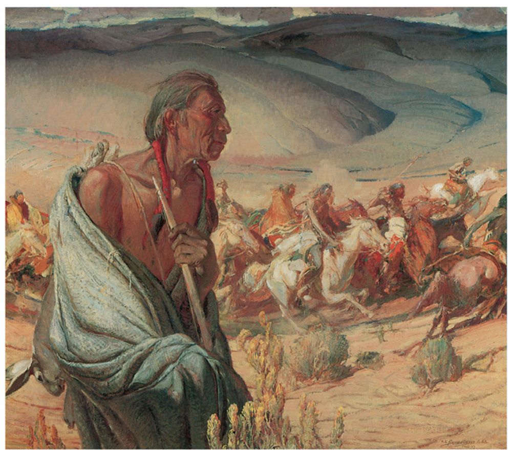   The Rabbit Hunt C 927 Berninghaus The American West on Canvas