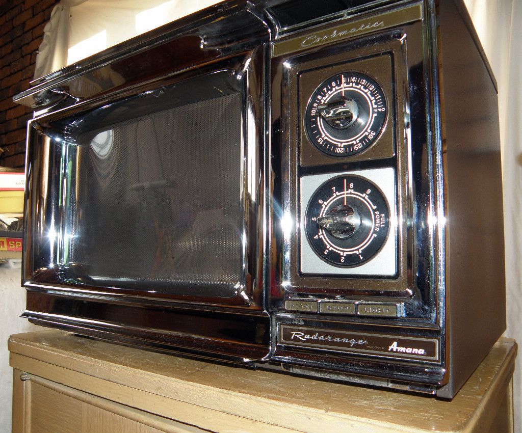 Vintage Amana RADAR RANGE MICROWAVE chrome everywhere Clean as a 