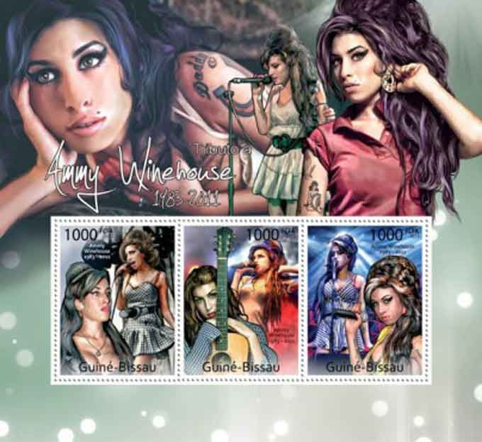   Amy Winehouse. The sheet is Post Office fresh, mint never hinged, and