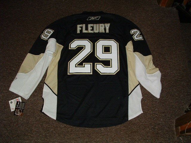 Marc Andre Fleury 29 Pittsburgh Penguins Black Premier Hockey Jersey L 