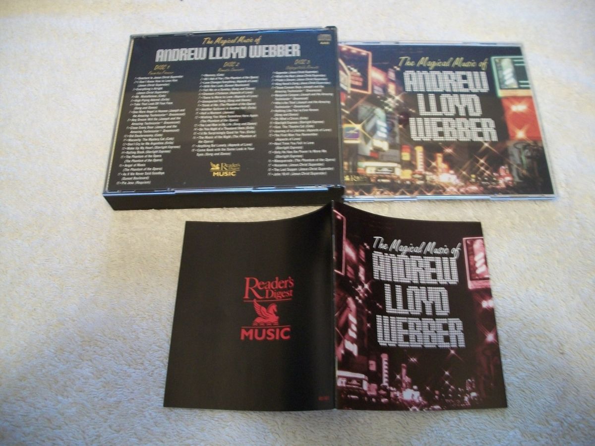 ANDREW LLOYD WEBBER 3 cd set MAGICAL MUSIC OF readers digest