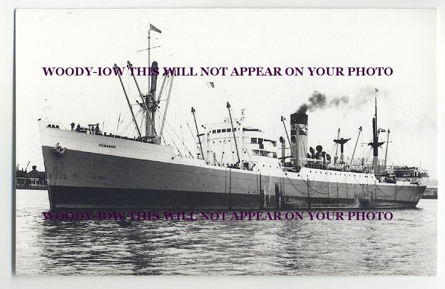 CA11274 South African Cargo SHIP GEMSBOK Built 1942 Photo