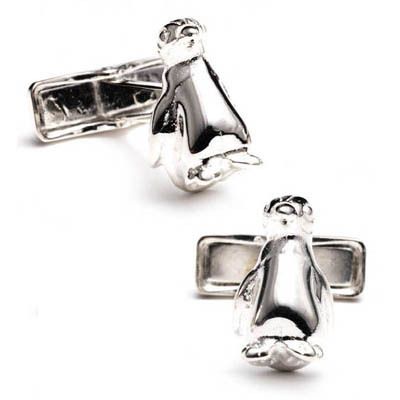 Sterling Penguin Cufflinks Animal Cuff Links CLI RR 214