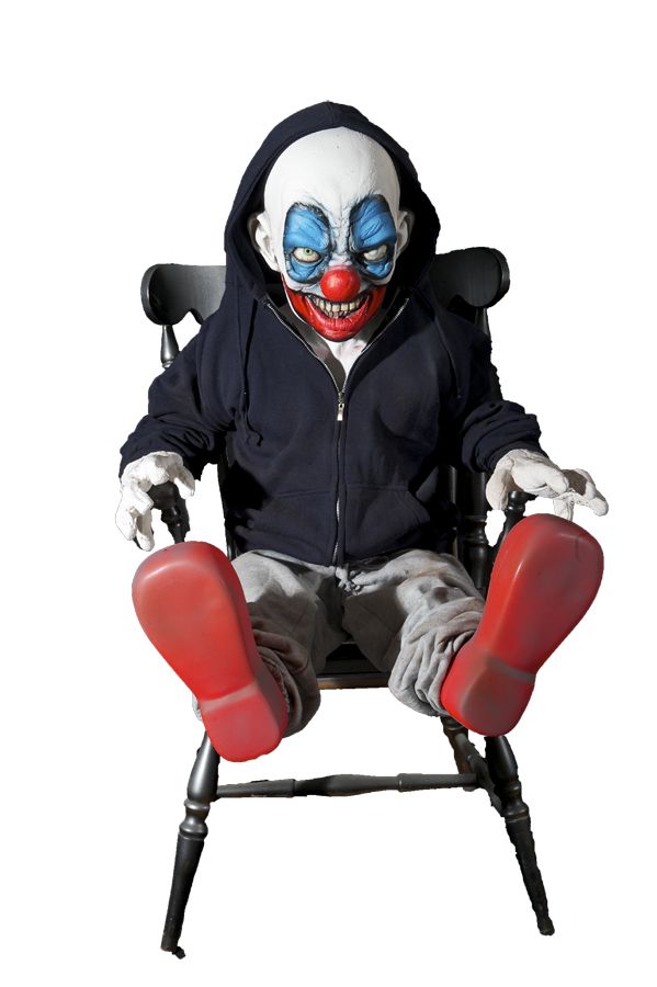 Halloween Life Size Animated Clown Giggles Horror Prop