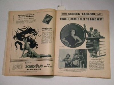 Nancy Carroll Screen Book 1931 Greta Garbo Stanwyck Clara Bow Norma 