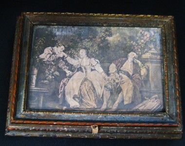 victorian lithograph wooden jewelry dresser box