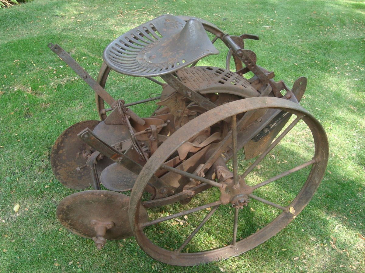 Antique Horse Drawn New Aspinwall Potato Planter w/ Seed Box & Walter 