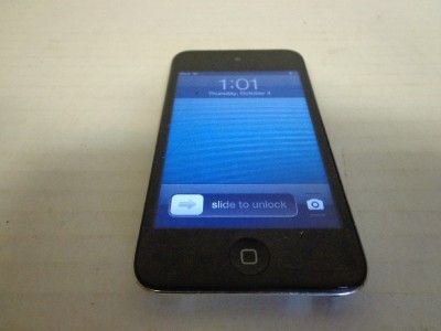 Apple iPod Touch 4th Gen Black (8 GB) A1367 CRACKED SCREEN As Is Works 