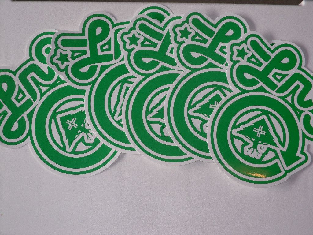 LRG CLOTHING STICKERS, skateboard, snowboard, longboard, L R G