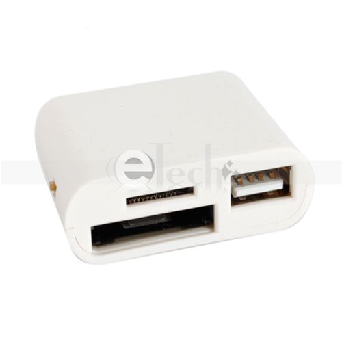 in1 Camera Adapter USB SD Card Reader for Apple iPad 2 White