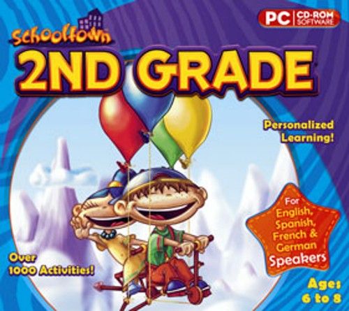 Schooltown 2nd Grade Learning PC XP Vista 7 New SEALED