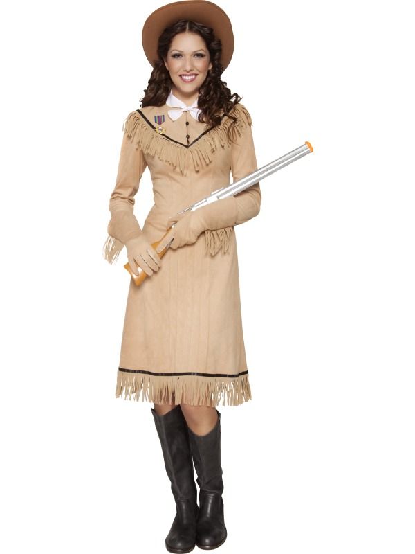 Womens Western Authentic Annie Oakley Cowgirl Smiffys Fancy Dress 