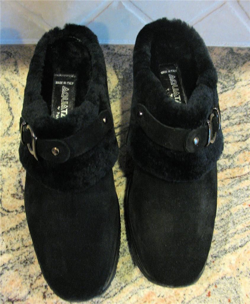 Aquatalia by Marvin K Black Suede Bailey Slip on Shoe New 9 1 2 10 $ 