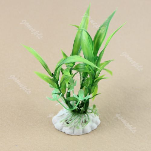 Aquarium Embellished Decor Green Plastic Grass Fish Tank Landscape 