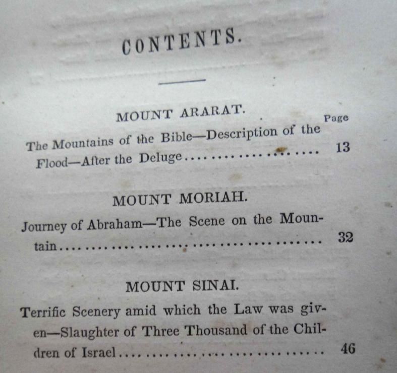 1851 Antique Sacred Bible Mountains Engravings Ararat★