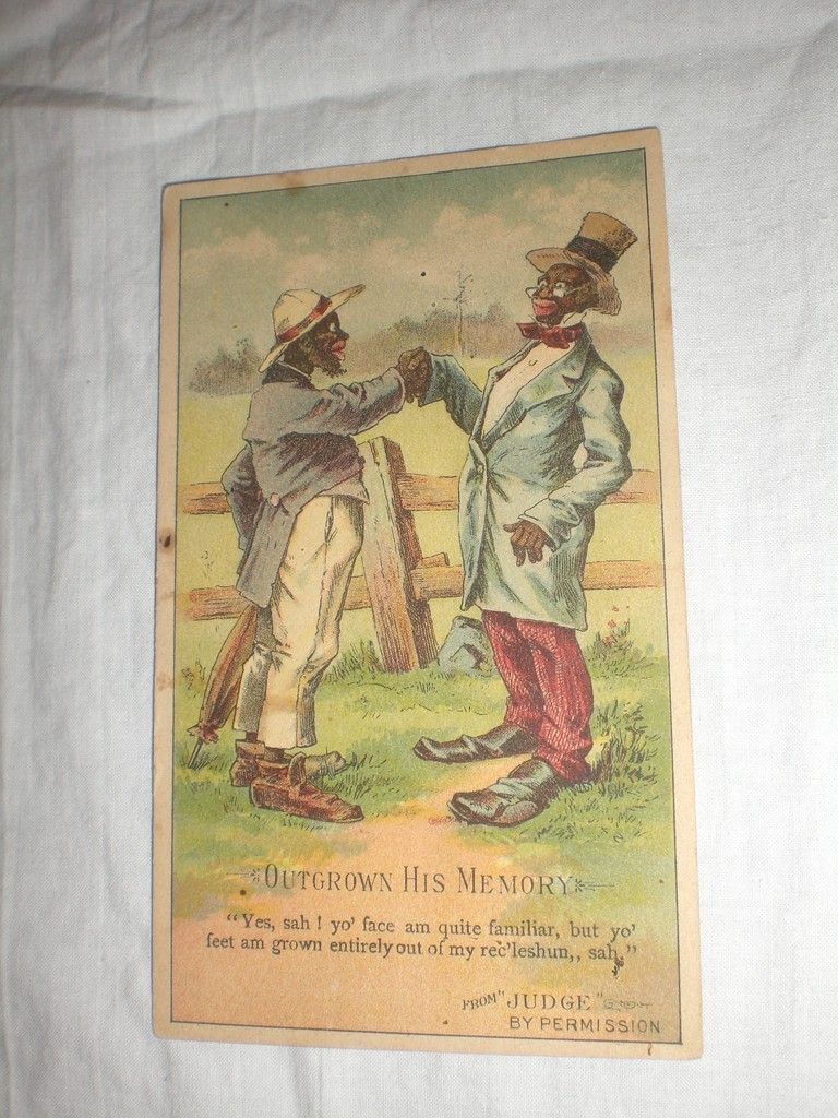 ARBUCKLE COFFEE BLACK AMERICANA VICTORIAN ADVERTISING TRADING CARD 52 