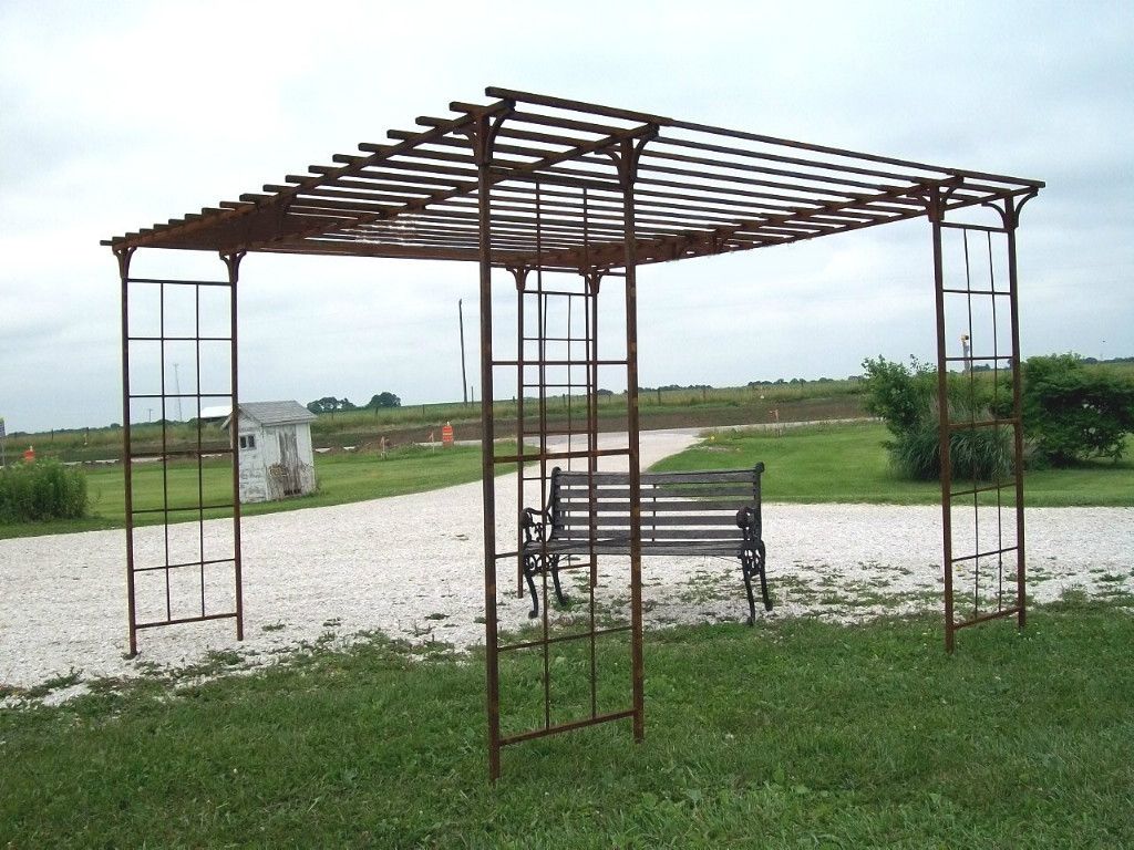   Tall Quad Mission Gazebo Flower Arbor Garden Arch Trellis