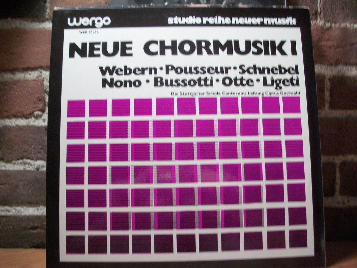   NONO pousseur GYORGY LIGETI bussotti ANTON WEBERN LP MINT wergo 60026