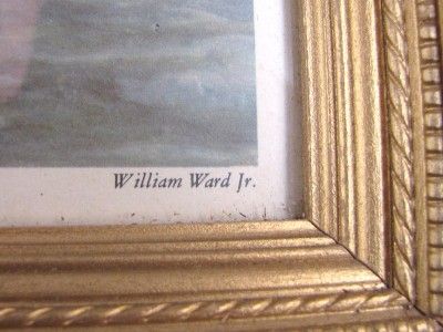   William Ward Jr. Framed Print c1945 SETTING SAIL Nautical Wall Art