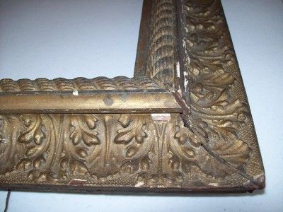 Antique Ornate Wood Gesso Meduim Large Picture Frame