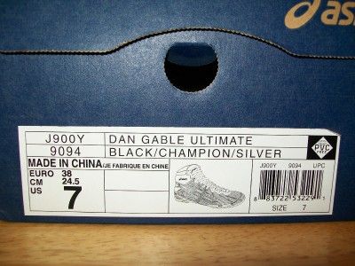 nwt dan gable ultimate black champion silver asics wrestling shoes 