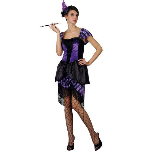 Sexy Sassy Saloon Girl Burlesque Fancy Dress Costume XL