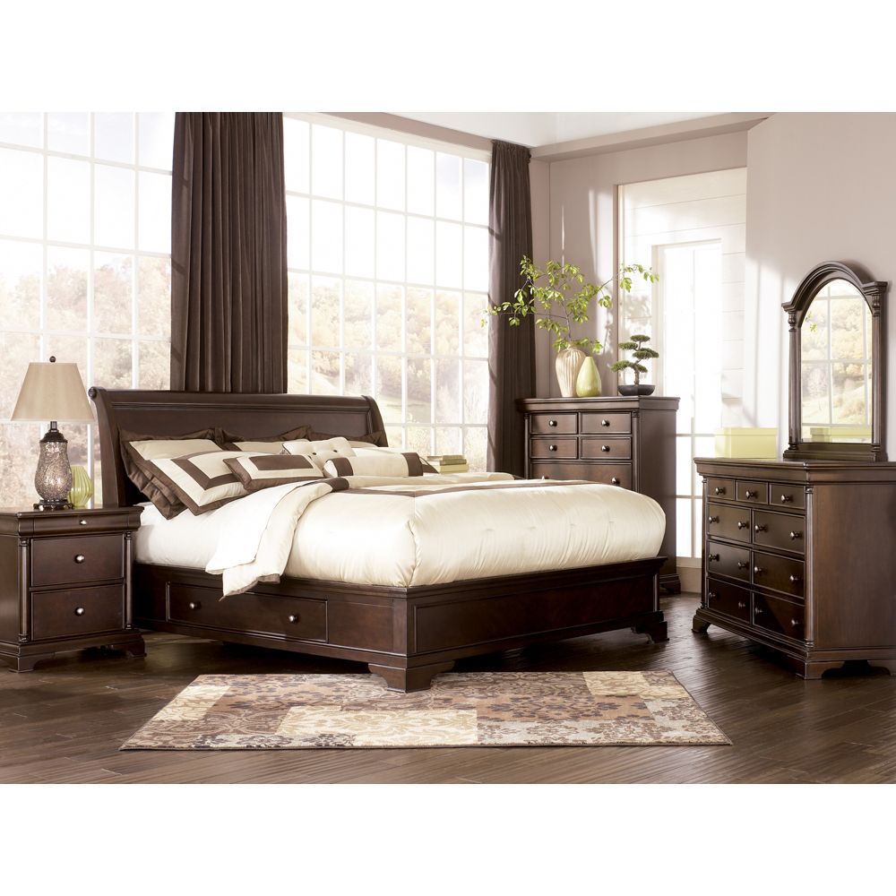 Ashley Leighton King Sleigh Bed Set  New