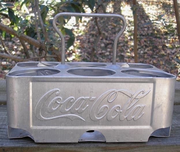   Coca Cola Aluminuim Six Pack Bottle Carrier 1950s Arkansas City Kansas