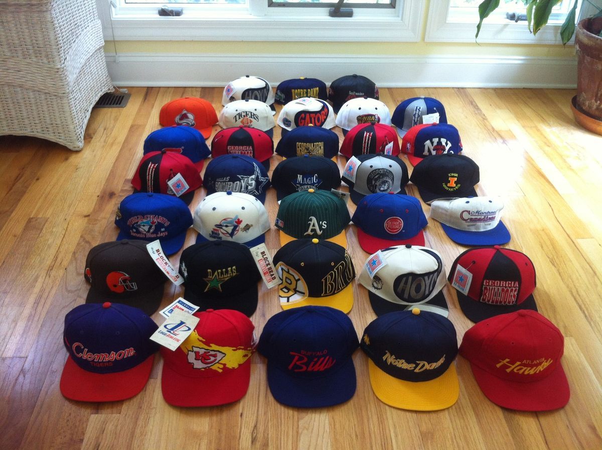   Snapback Hat Lot Sports Specialties Script Logo Athletic Splash