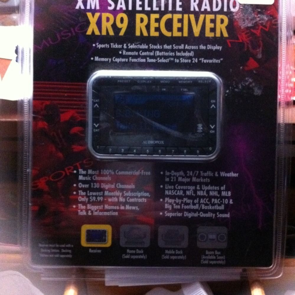 Audiovox XR9 For XM Car Home Satellite Radio Receiver 144 2450