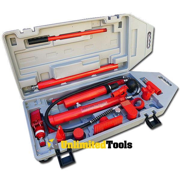   Hydraulic Jack Body Frame Repair Kit Auto Shop 2 Wheels Lift