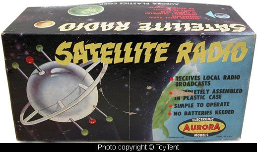 Aurora Satellite Radio 1957 Electronic Model Kit Completed Boxed Set 