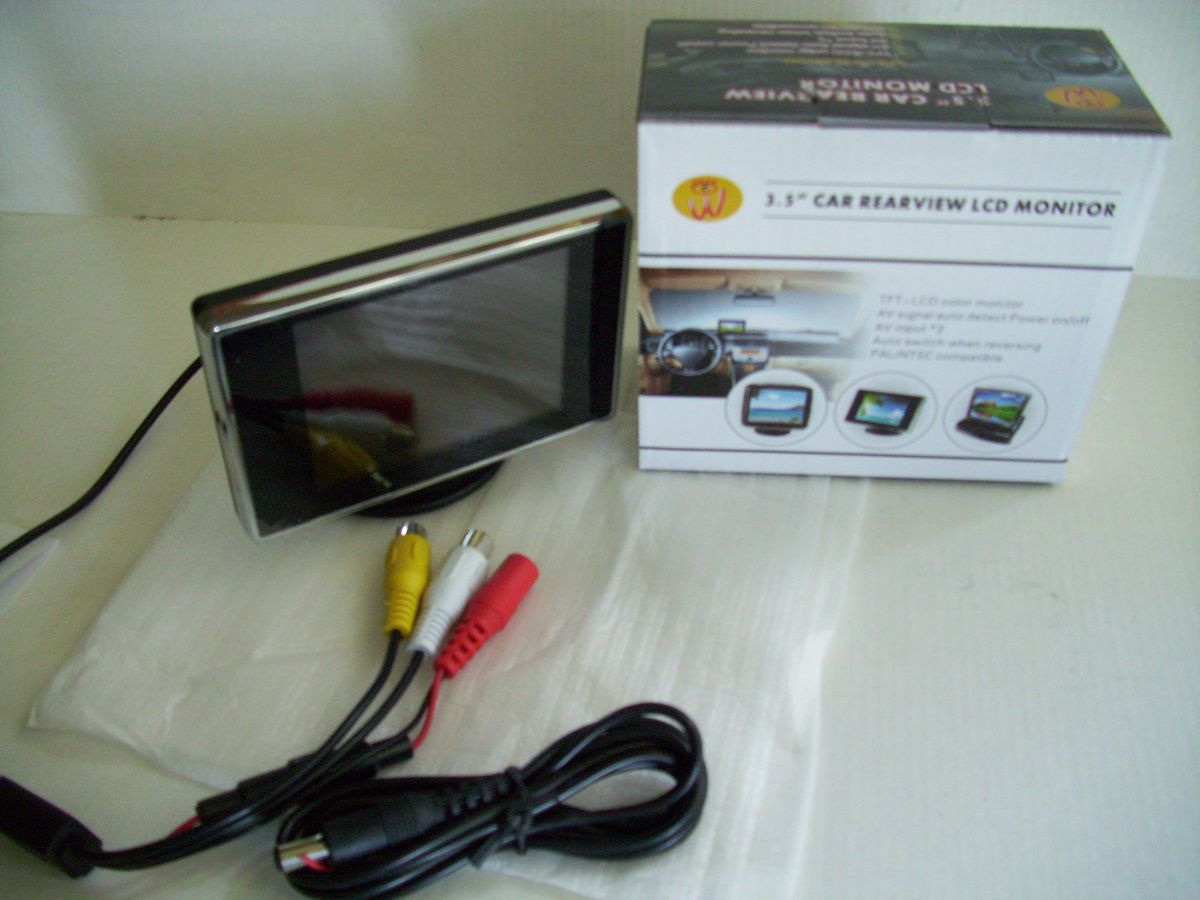 LCD TFT Car Monitor with Auto Backup Reverse Dual Video Inputs PAL 
