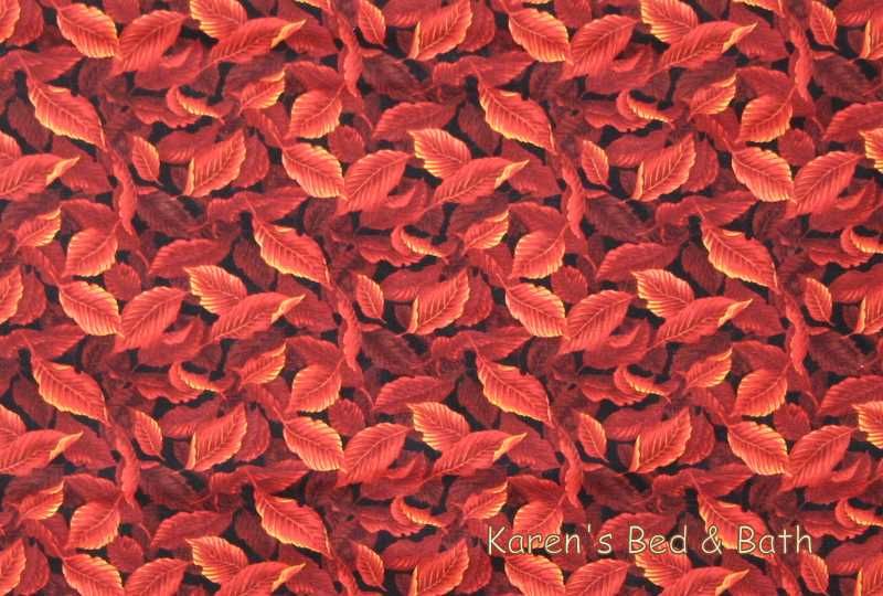 Red Orange Autumn Fall Leaves Leaf Mountain Curtain Valance NEW