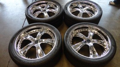 Savini Avarus SV33S Chrome 22 3 PC Piece Wheels Mercedes Pirelli 