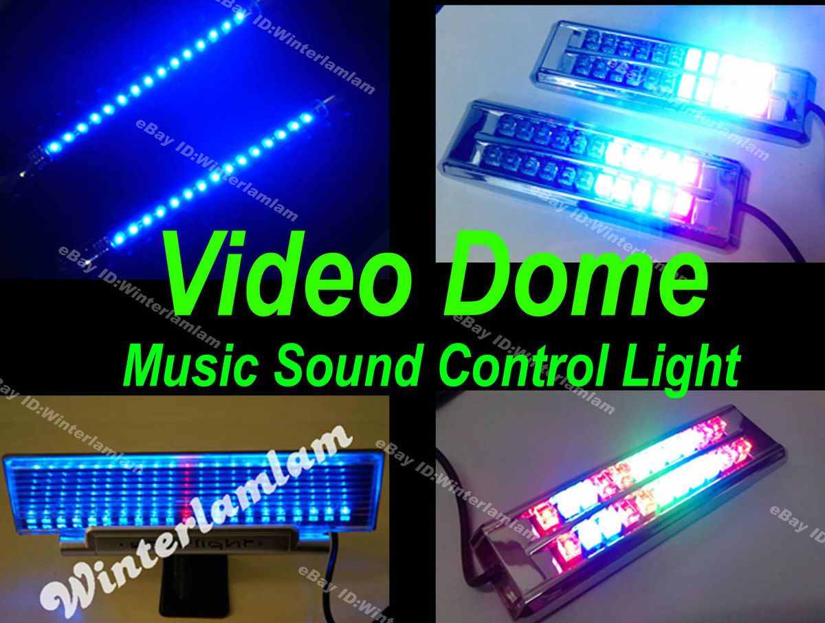 Multicolor Blue LED Car Sound Effect Control Music Light Panel w 