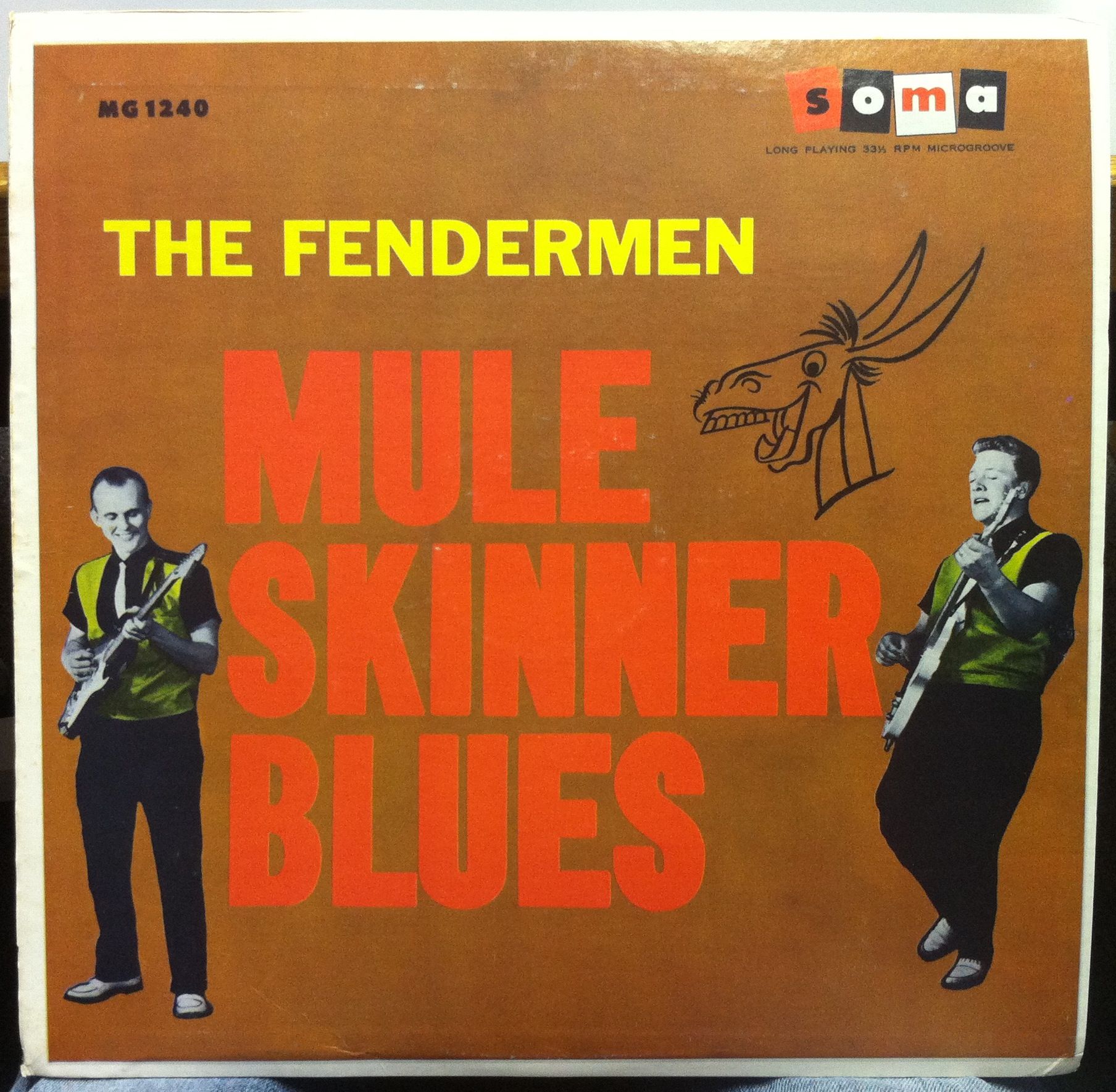 The Fendermen Mule Skinner Blues LP VG MG 1240 Vinyl 1960 Record 