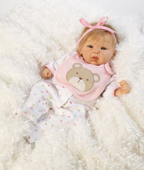   is definitely the word to describe this adorable baby doll happy teddy