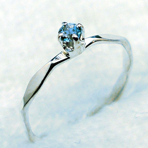 Blue Topaz Baby Ring Sterling December March Birth