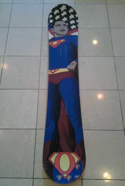 AWESOME RARE NEW LTD. EDITION SERIAL NUMBERED OBAMA MAN 55 SNOWBOARD 