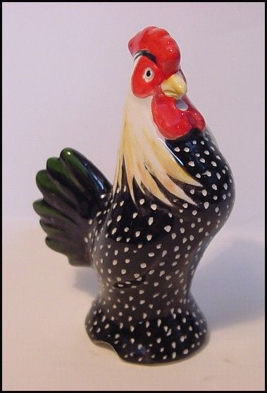 Stuart Bass Rooster Pie Bird Funnel Vent Black Banty Bantam English 