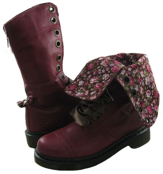 NEW Dr. Martens Women Triumph 1914 W Cherry Red Boots US Sizes NIB