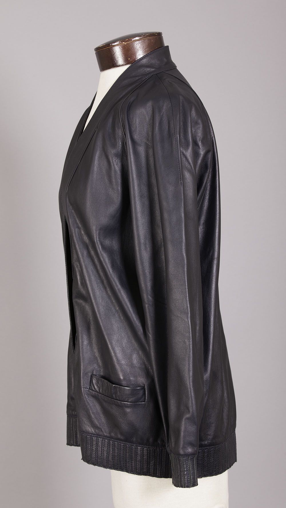 Bally Lambskin Leather Shirt Jacket Blazer Cardigan Sz 8
